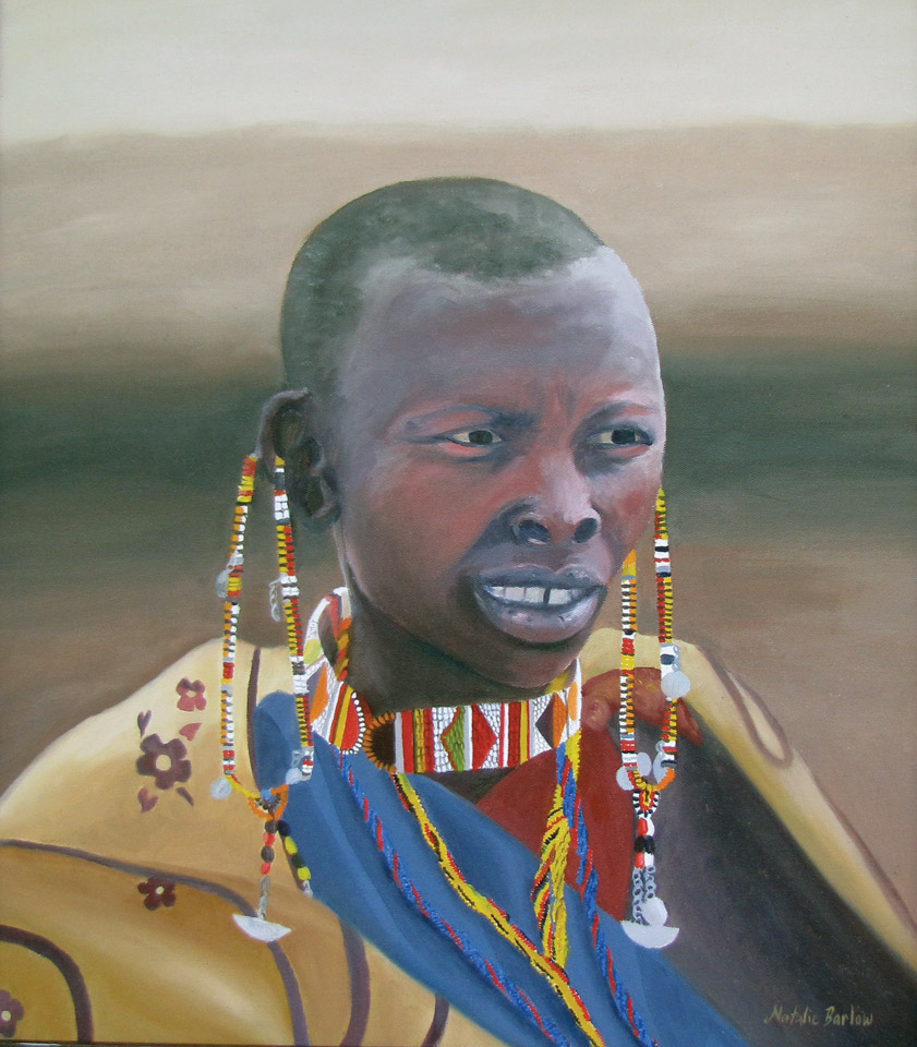 Masai Woman, Oil 75x60cm, $340
